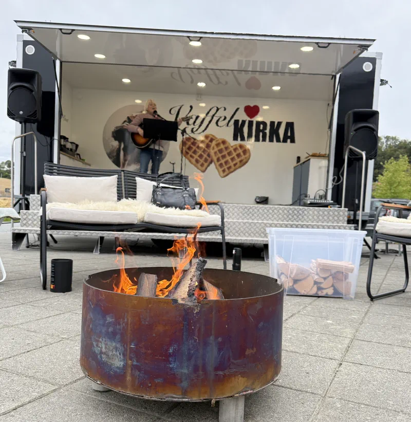Promotering av Jesusbussen på Krismusfestivalen